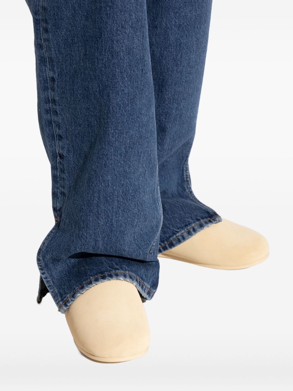 Ugg Australia Elea Sheepskin-Lined Suede Slip-On Slipper Beige