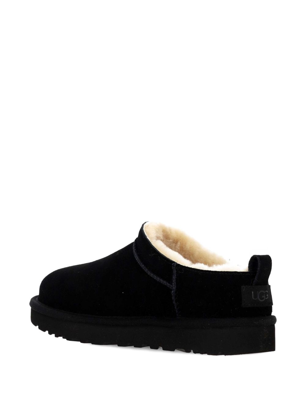 Ugg Australia Shearling-Lined Suede Platform Slip-On Sandals Black Black