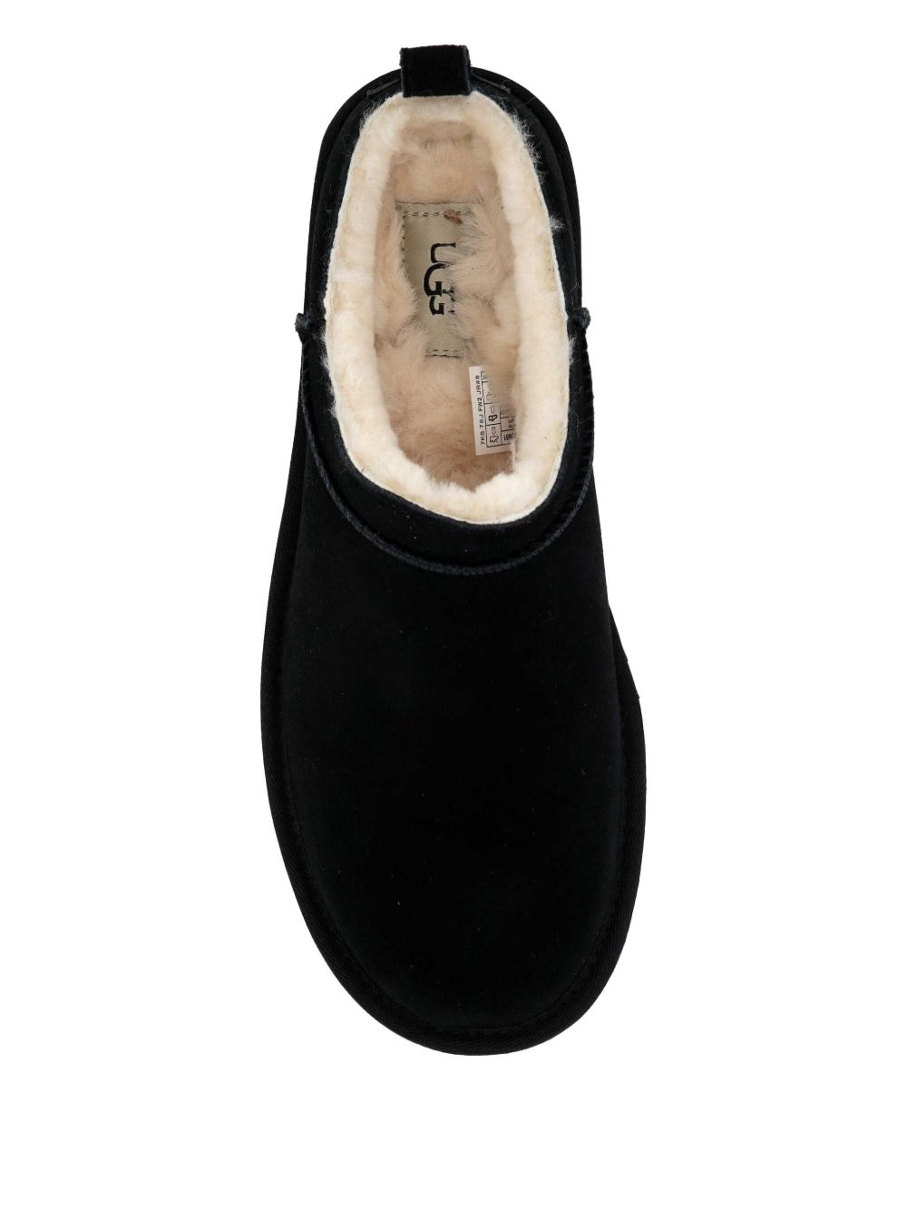 Ugg Australia Shearling-Lined Suede Platform Slip-On Sandals Black Black