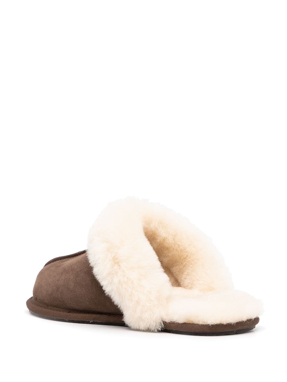 Ugg Australia Scuffette II Shearling Trim Brown Slippers Brown