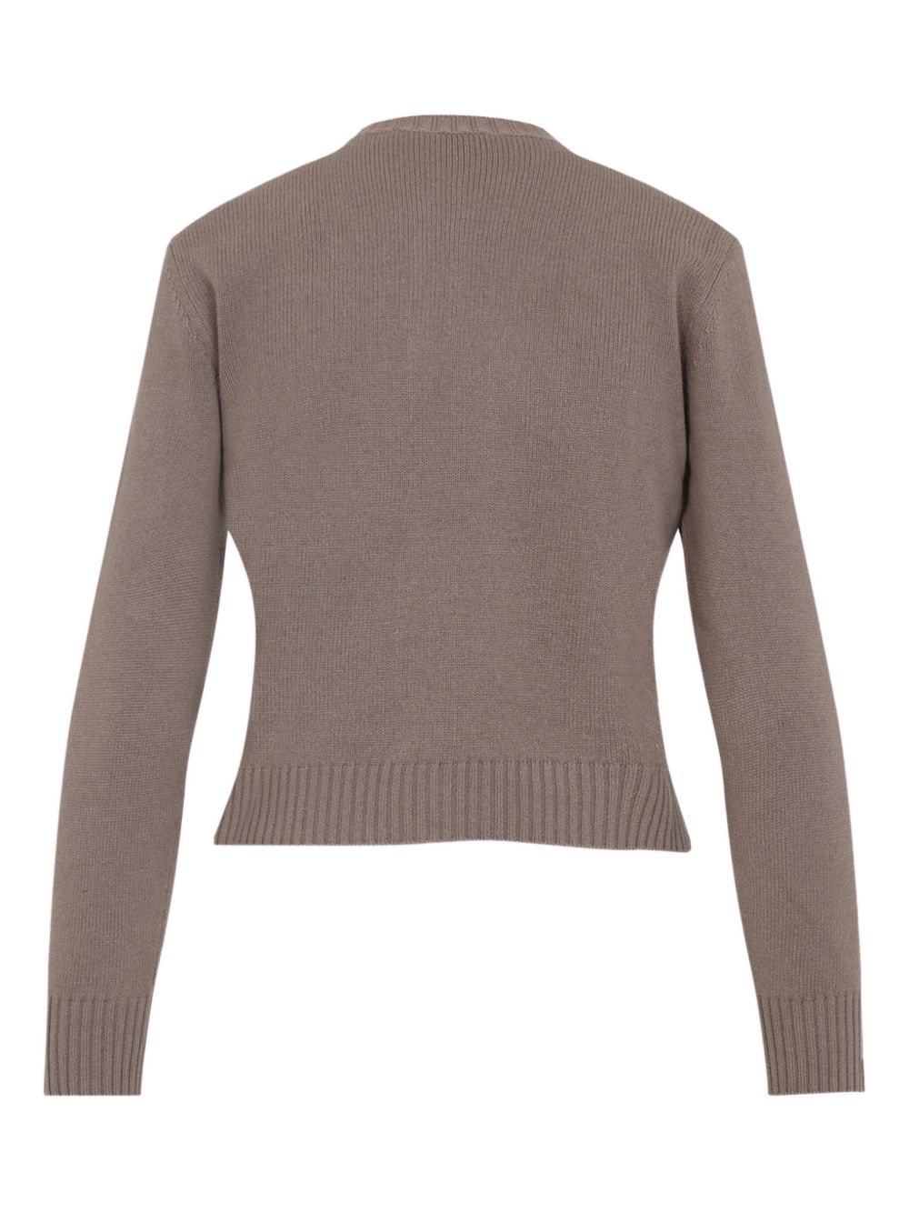 Fabiana Filippi Ribbed Wool Blend Embellished Jacket Brown