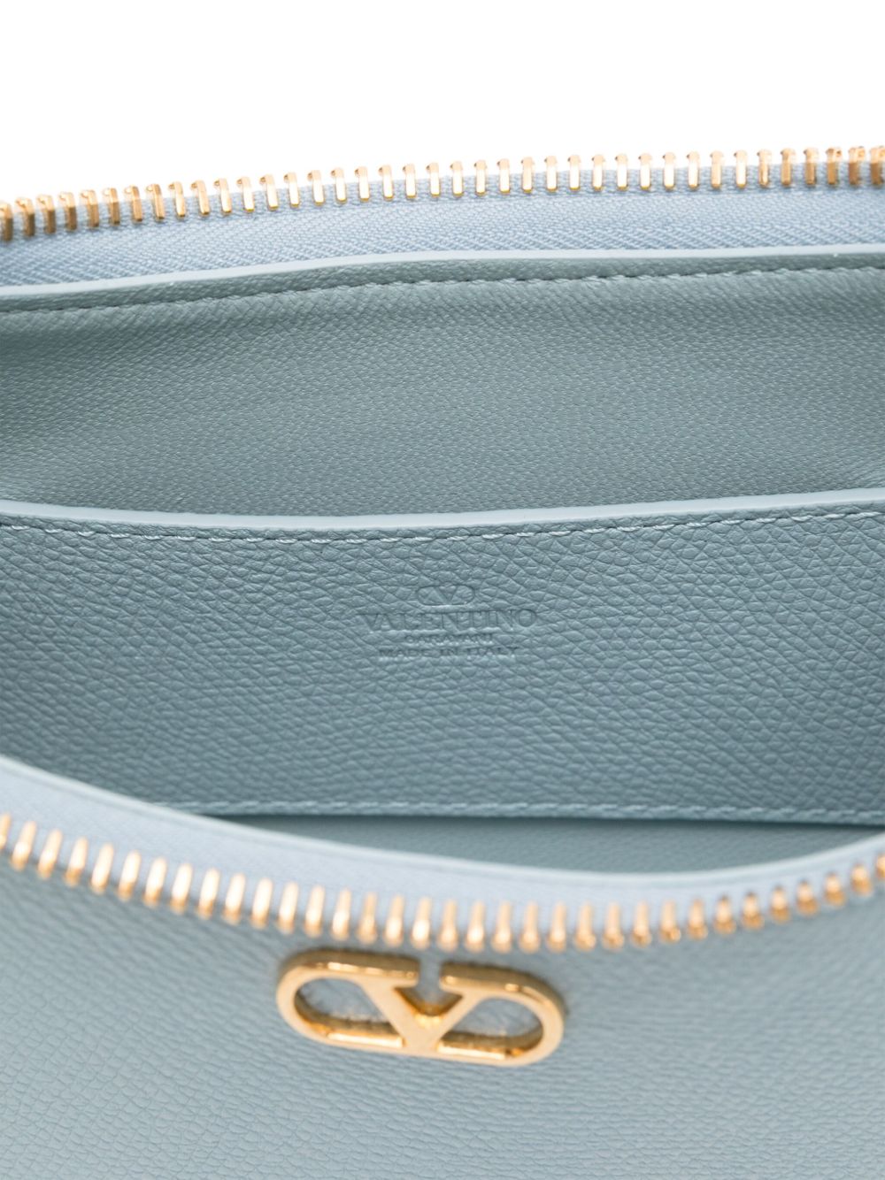 Valentino Garavani VLogo Signature Clear Blue Calf Leather Mini Hobo Bag Clear Blue