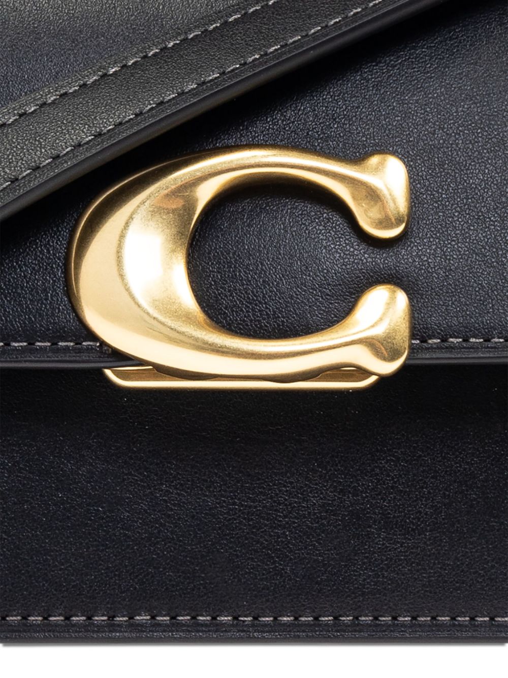 Coach Sage Leather Shoulder Bag Black