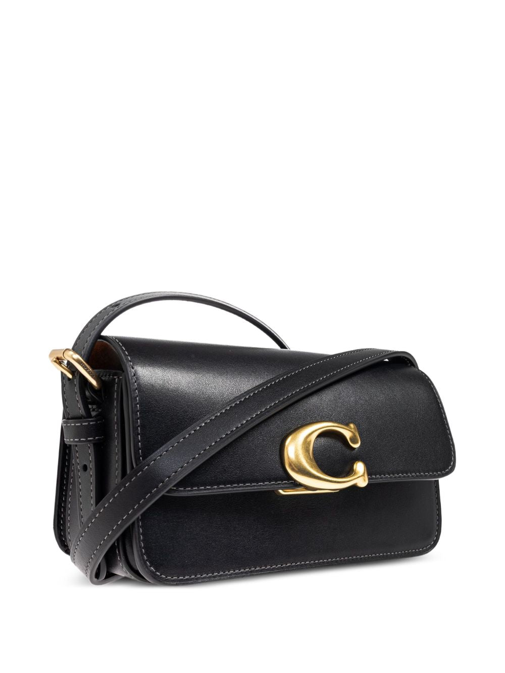 Coach Sage Leather Shoulder Bag Black