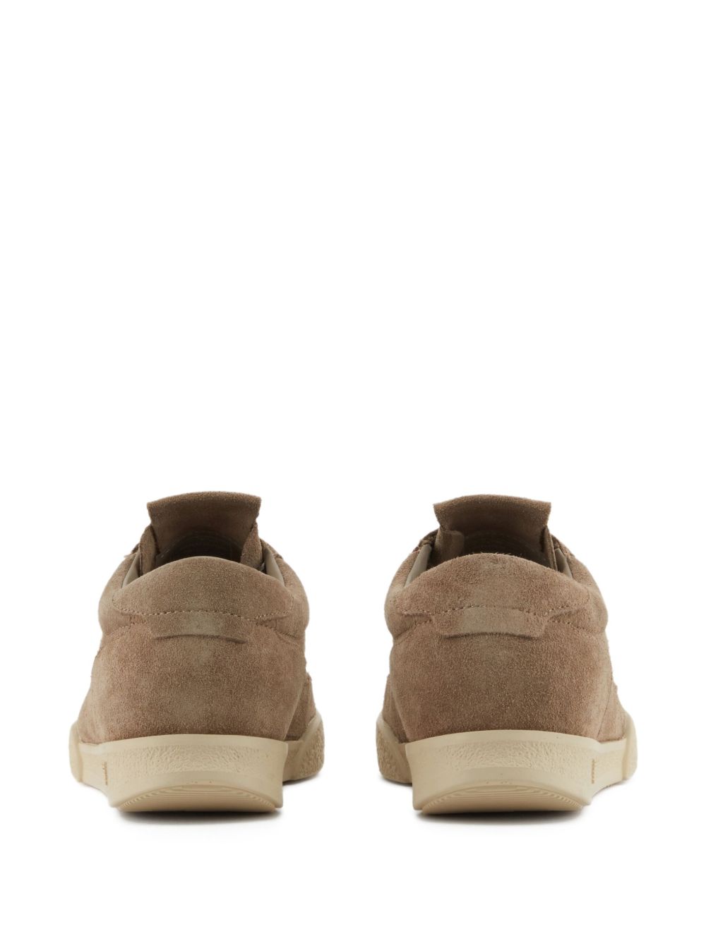 Emporio Armani Low-Top Suede Sneakers in Brown Brown