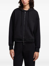 Emporio Armani Quilted Cotton Hooded Blouson Jacket Black