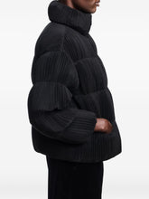 Emporio Armani Short Pleated Puffer Down Jacket Black