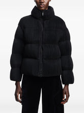 Emporio Armani Short Pleated Puffer Down Jacket Black