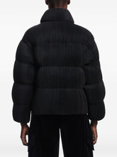 Emporio Armani Short Pleated Puffer Down Jacket Black