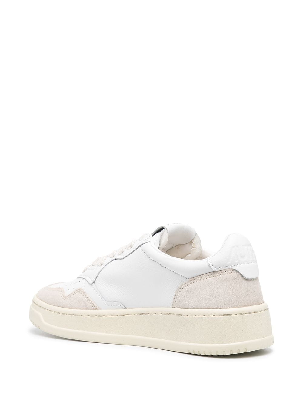 Autry Medalist Low Silk and Nylon White Sneakers White
