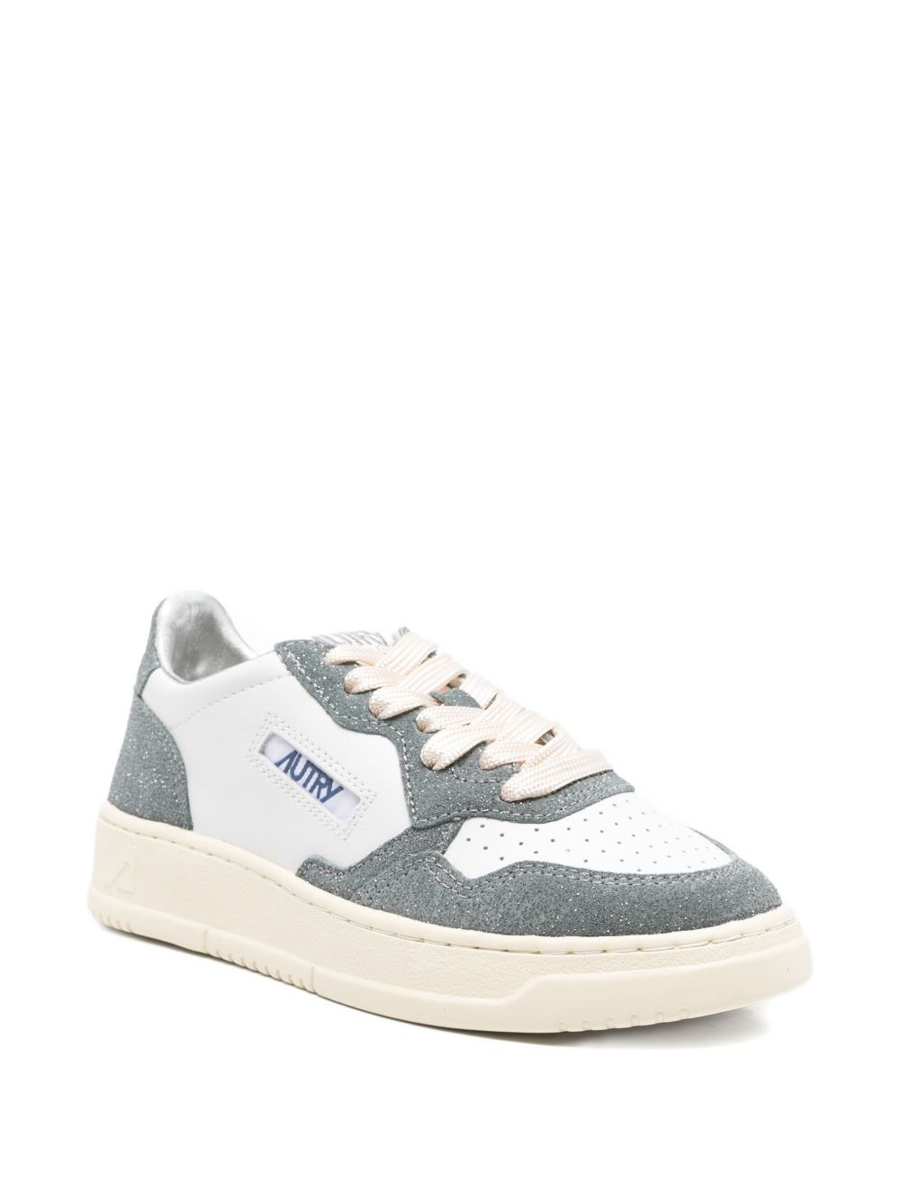 Autry Medalist Low Grey Suede and Leather Sneakers Grey