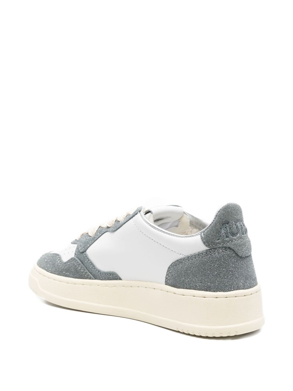 Autry Medalist Low Grey Suede and Leather Sneakers Grey