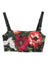 Dolce & Gabbana Floral-Print Straight-Neckline Top Black Black