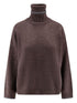Brunello Cucinelli Cashmere Silk & Nylon Turtleneck Sweater Brown brown