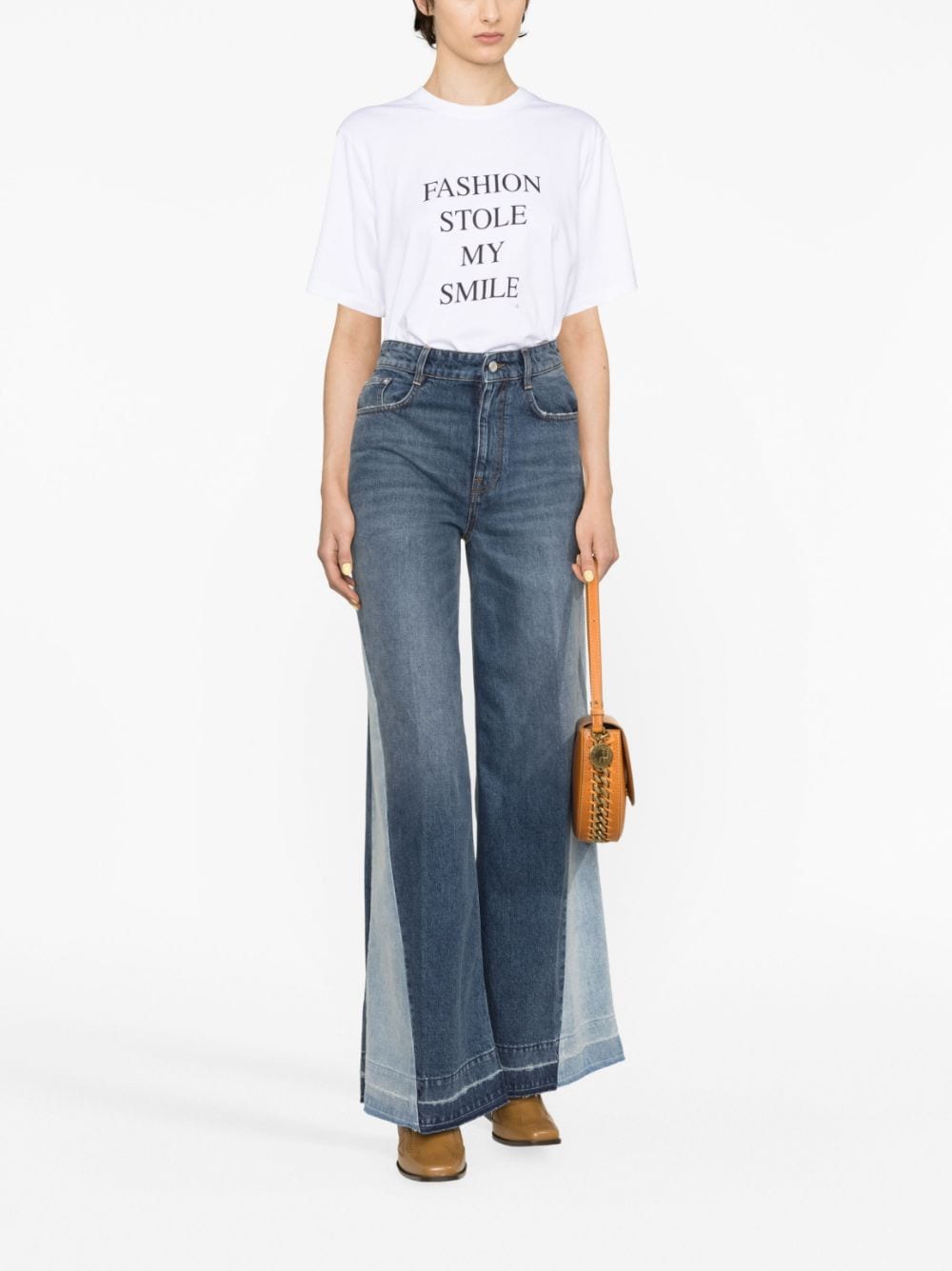 Victoria Beckham Silk & Nylon Fashion Stole My Smile White T-Shirt White
