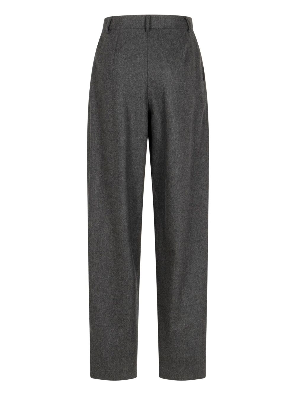 Emporio Armani Checked Wool-Blend Trousers Grey