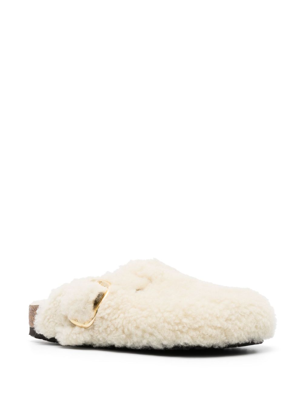 Birkenstock Boston Shearling Lamb Fur Platform Mules White White