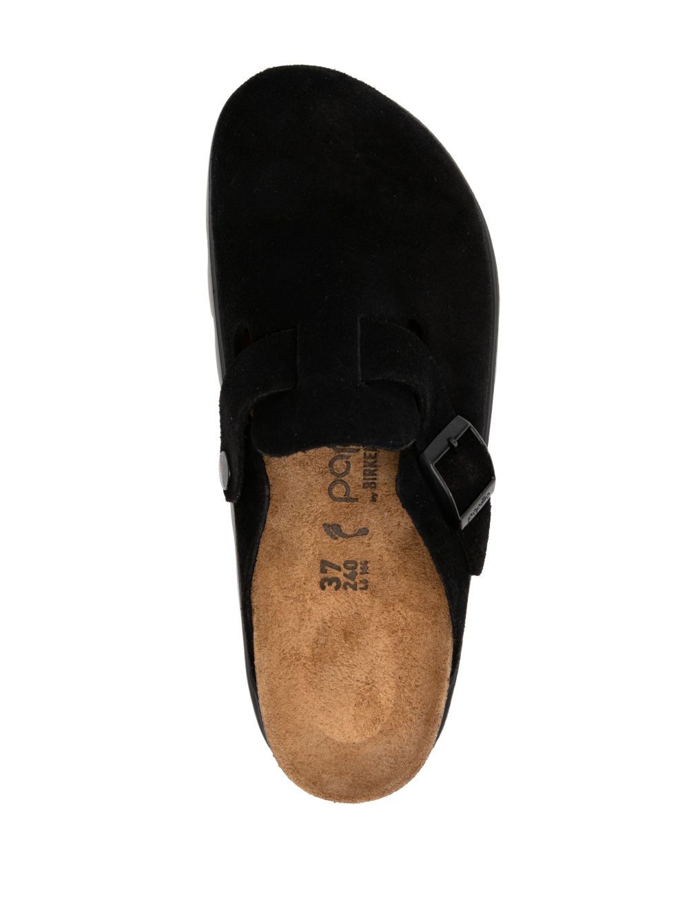 Birkenstock Boston Chunky Suede Clogs Black