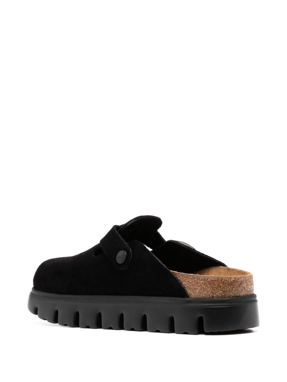 Birkenstock Boston Chunky Suede Clogs Black