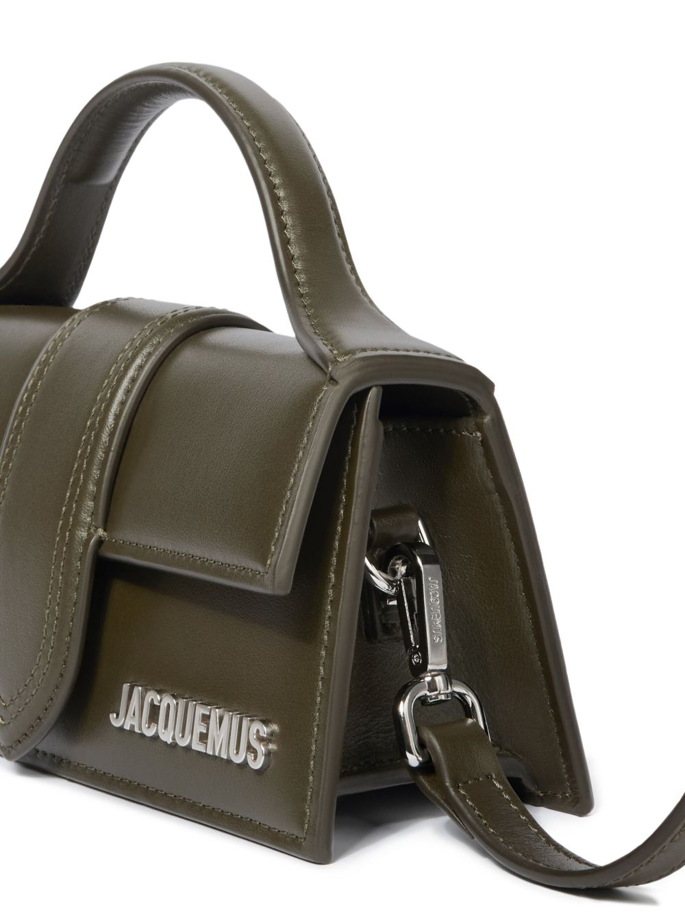 JACQUEMUS Child Mini Leather Top Handle Bag Green