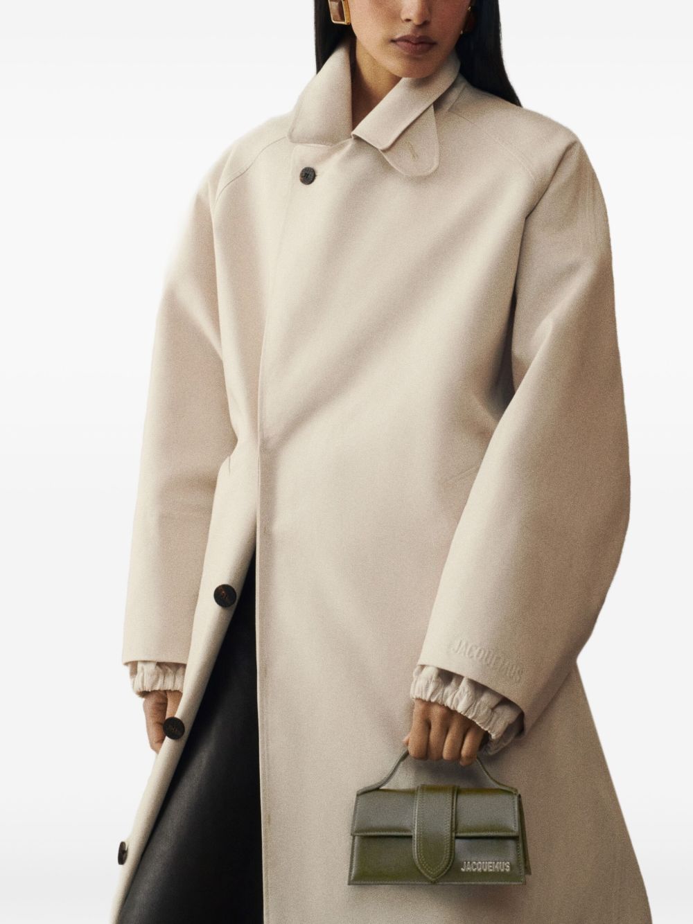 JACQUEMUS Child Mini Leather Top Handle Bag Green