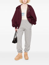 The Attico High-Rise Silk-Cotton Blend Trousers Light Grey