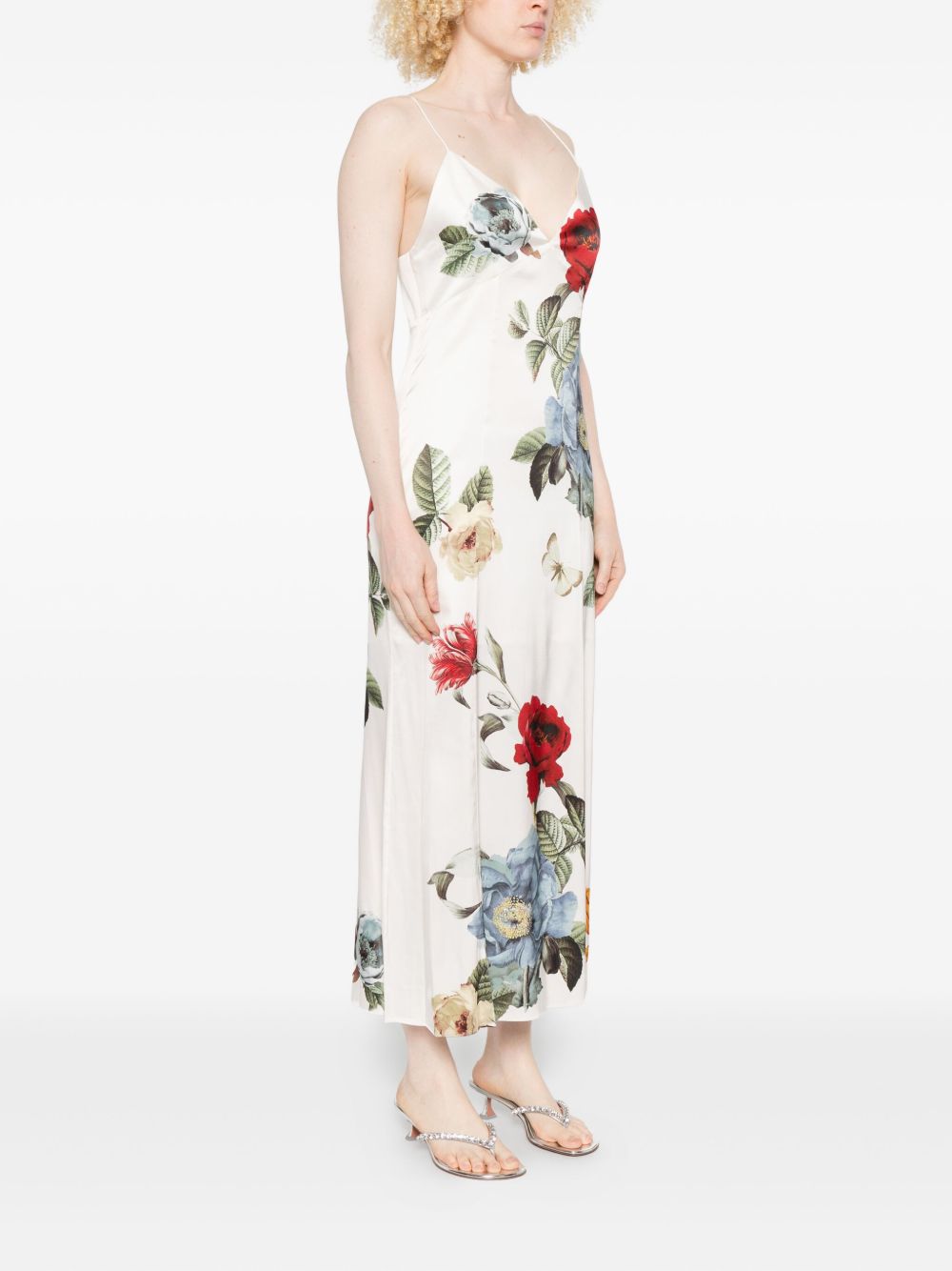 Alice + Olivia Julietta Silk-Blend Slip Dress Multicolour