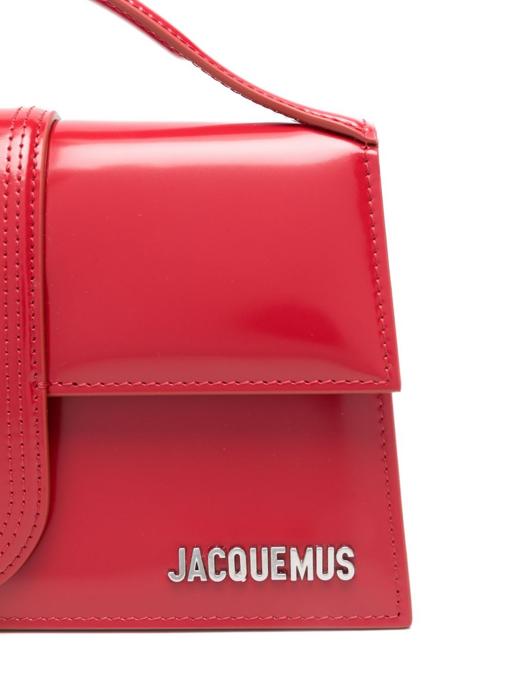 JACQUEMUS Le Grand Bambino Leather Tote Bag Red