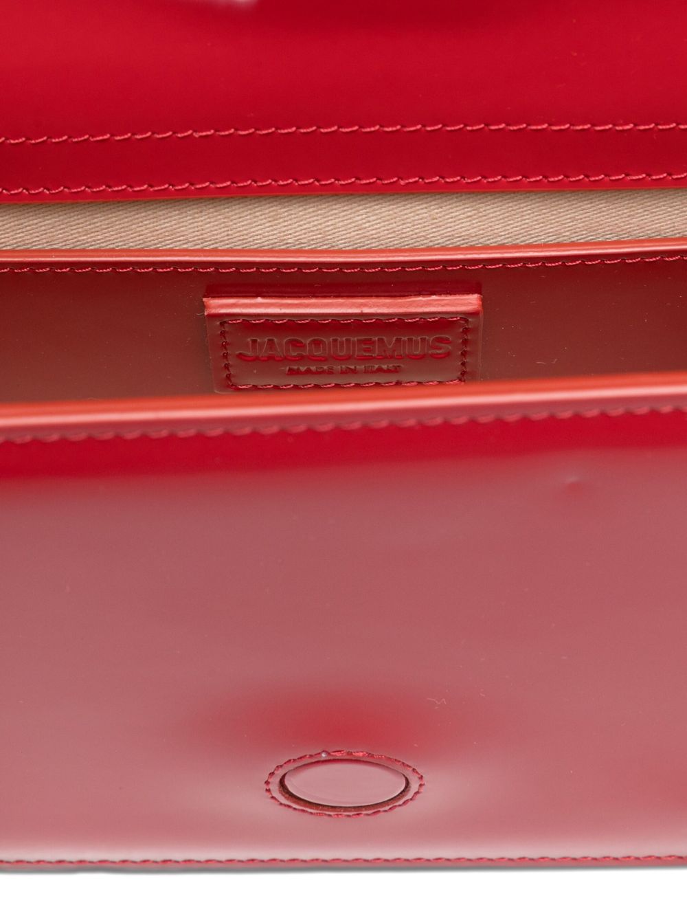 JACQUEMUS Le Grand Bambino Leather Tote Bag Red