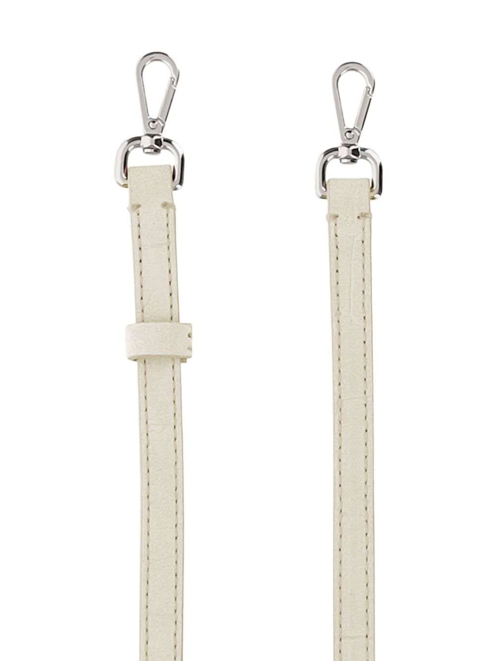 Jacquemus The Small Turismo Crocodile-Effect Knotted Shoulder Bag Ivory