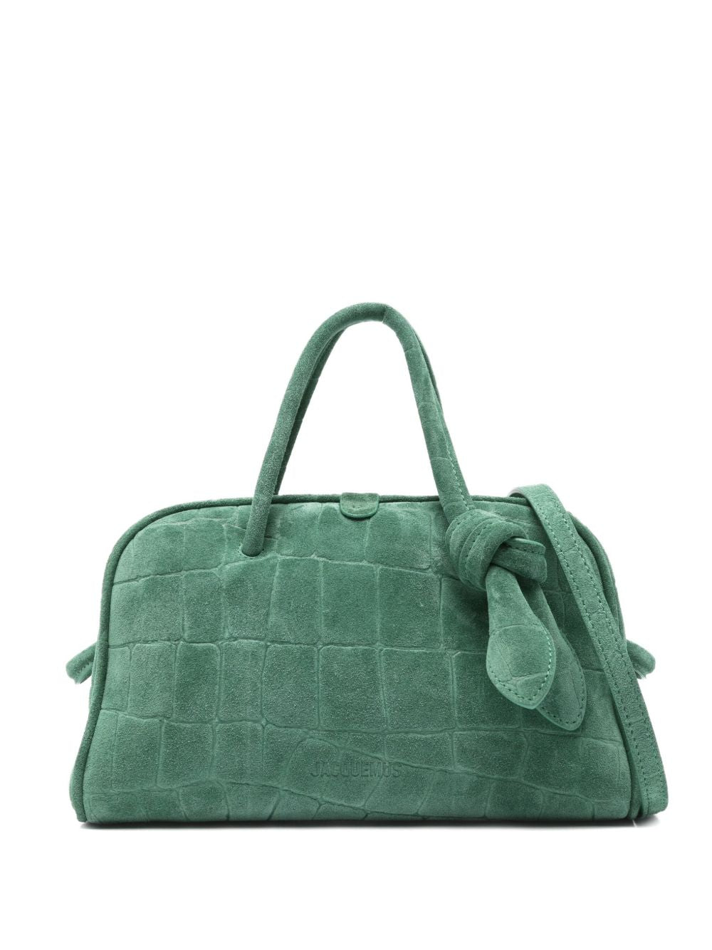JACQUEMUS Le Petit Turismo Green Leather Tote Bag Green