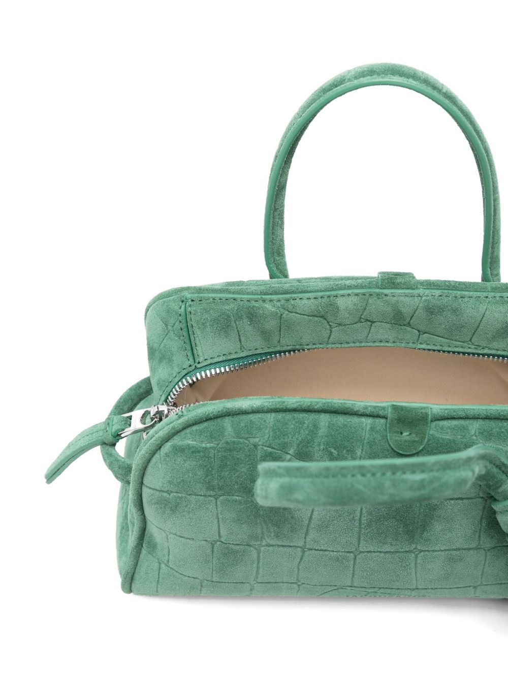 JACQUEMUS Le Petit Turismo Green Leather Tote Bag Green