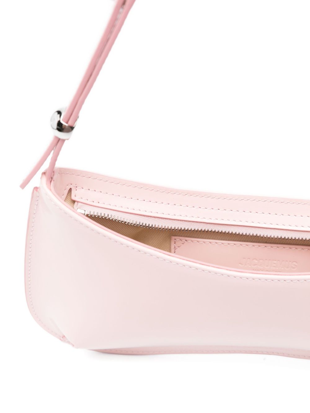Jacquemus Le Bisou Powder Pink Leather Shoulder Bag powder