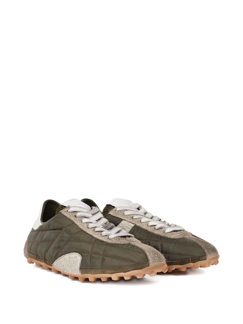 Maison Margiela Sprinters Low Panelled Quilted Sneakers Green