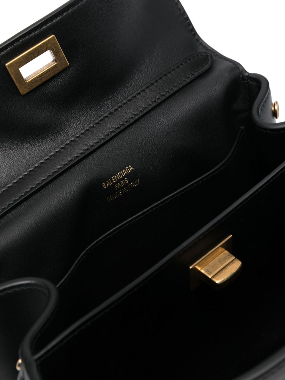 Balenciaga Rodeo Small Leather Tote Bag Black