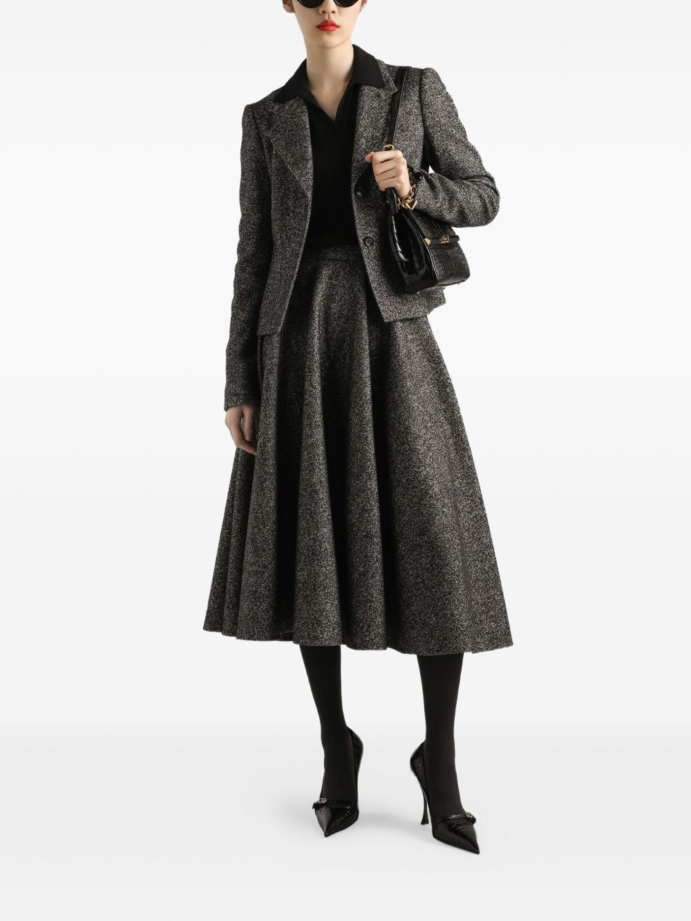Dolce & Gabbana Single-Breasted Wool Jacket Grey Grey