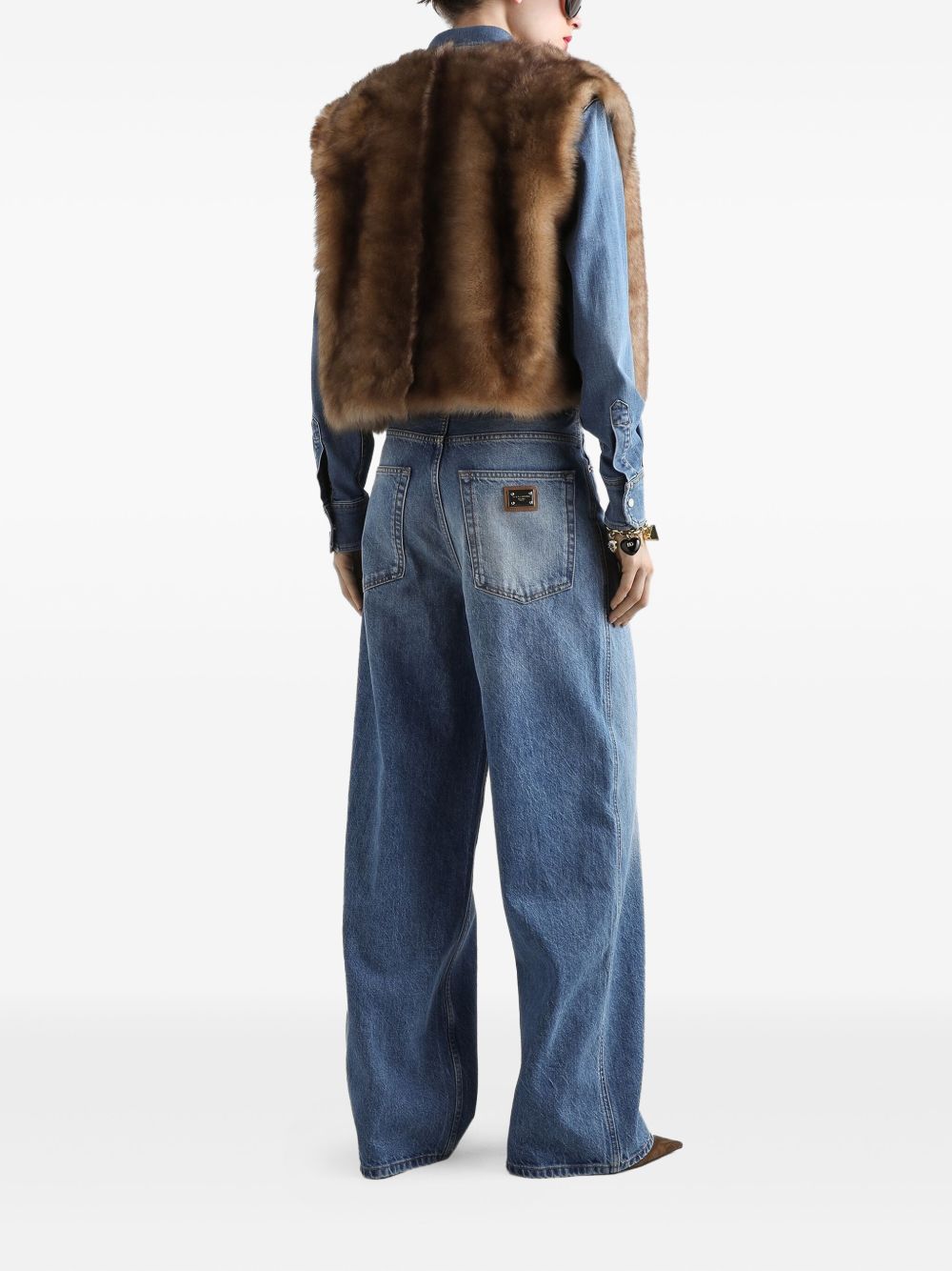 Dolce & Gabbana High-Waisted Clear Blue Denim Jeans Clear Blue