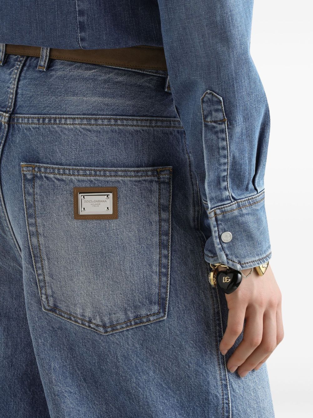 Dolce & Gabbana High-Waisted Clear Blue Denim Jeans Clear Blue
