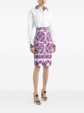 Dolce & Gabbana Cotton Maiolica Print Shirt White White