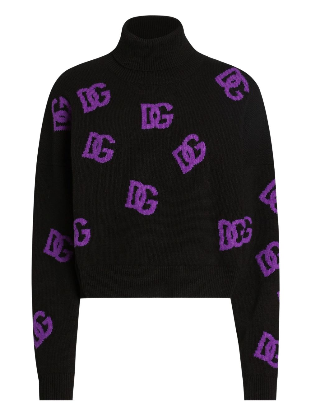 Dolce & Gabbana Wool Roll Neck Jumper Black
