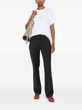 Victoria Beckham Chic Slogan Organic Cotton T-Shirt White White