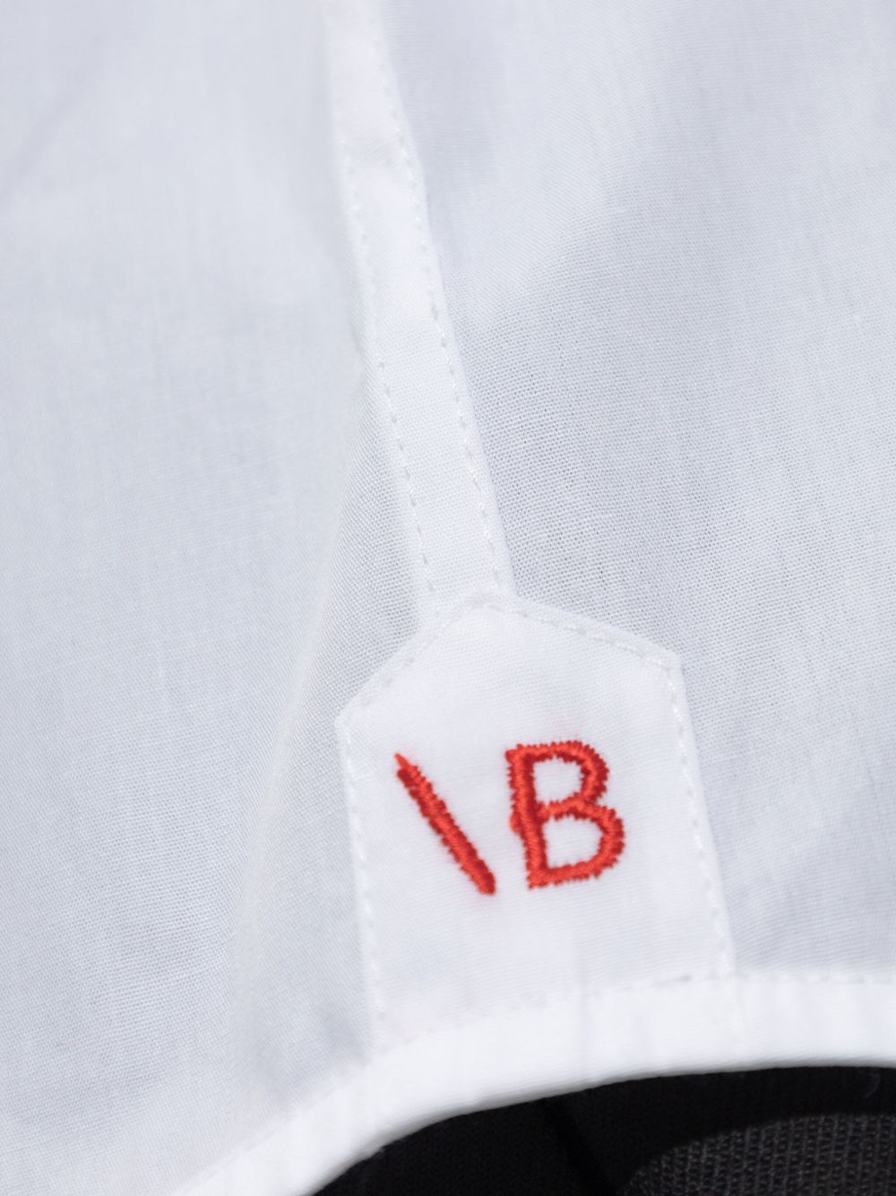 Victoria Beckham Classic White Cotton Shirt with Embroidered Logo White