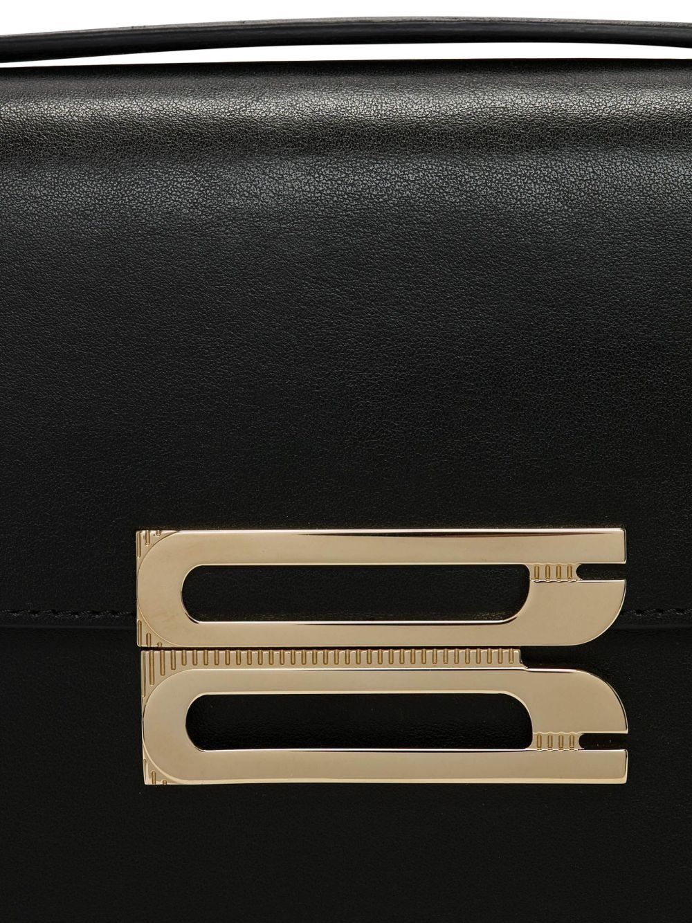 Victoria Beckham Dorian Smooth Leather Shoulder Bag Black