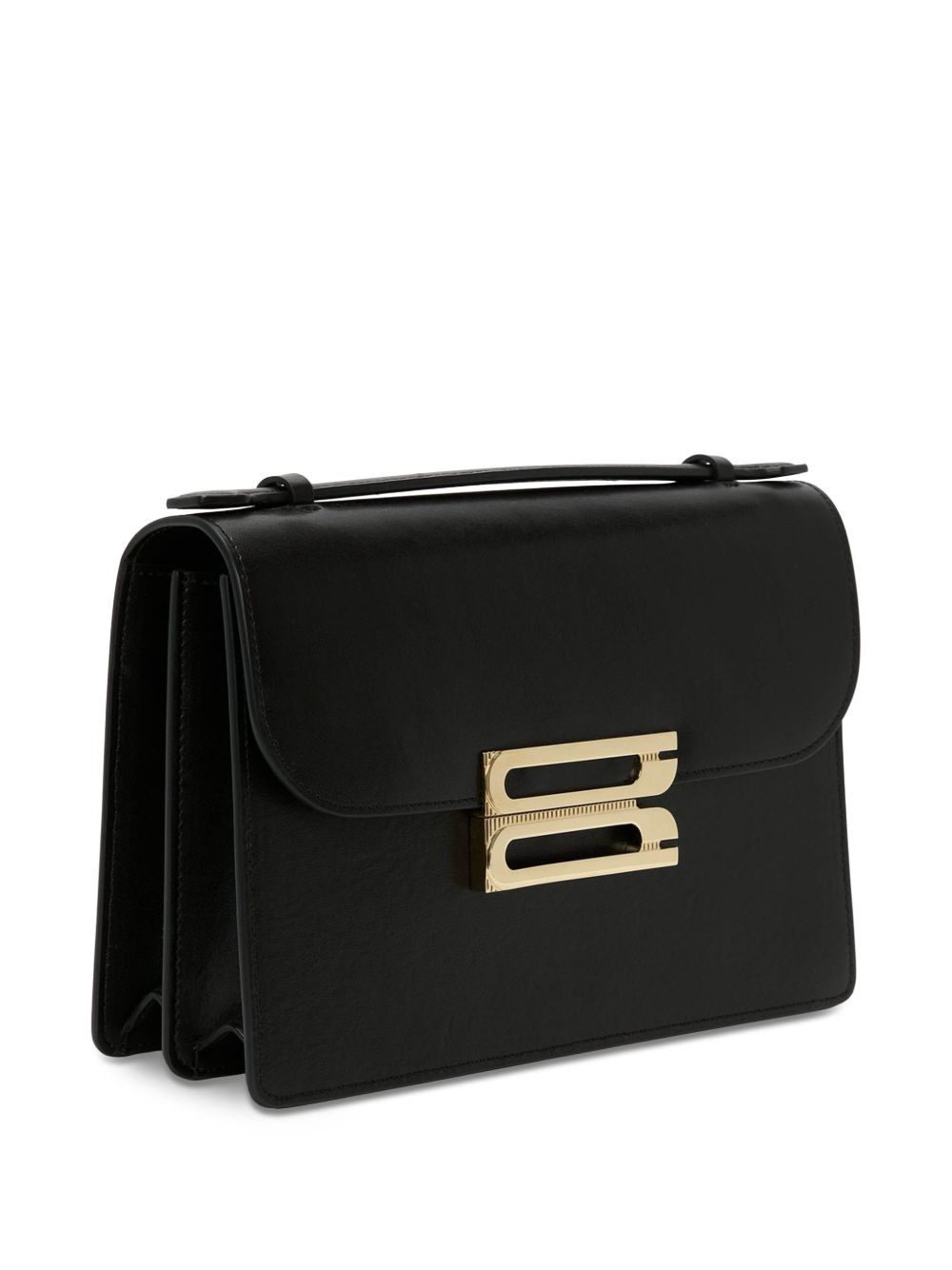 Victoria Beckham Dorian Smooth Leather Shoulder Bag Black