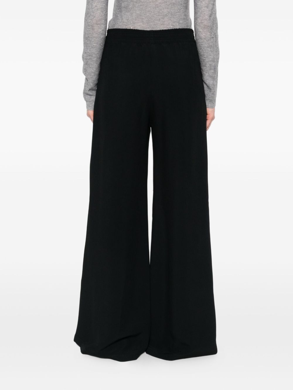 Fabiana Filippi Wide-Leg Full-Length Trousers in Black Black