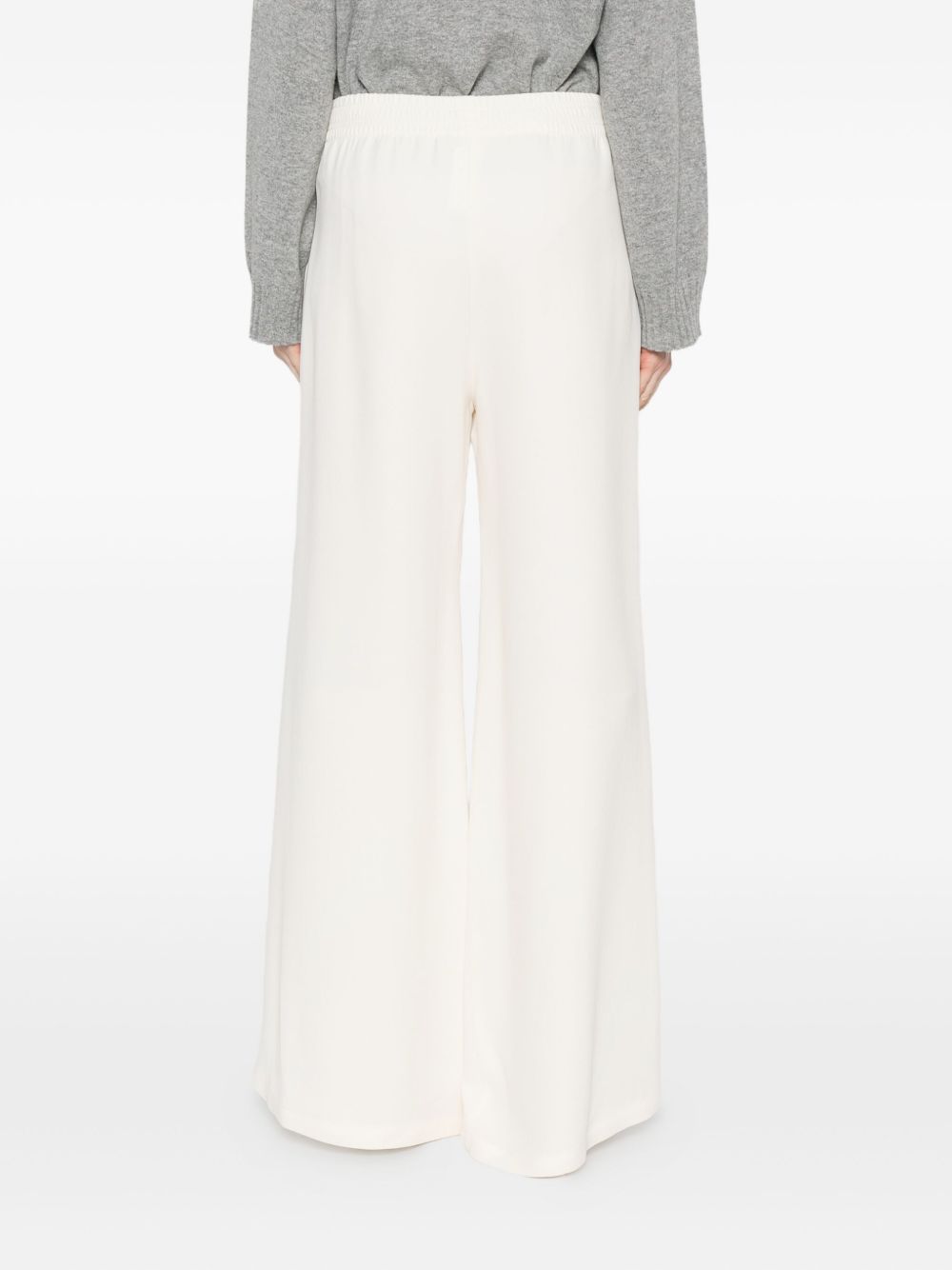 Fabiana Filippi Wide-Leg Wool Trousers White