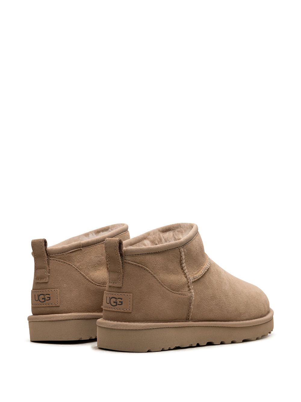 Ugg Australia Classic Ultra Mini Silk and Nylon Boots Beige