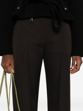 Alexander Mcqueen Tailored Wool Pressed Crease Trousers Brown brown