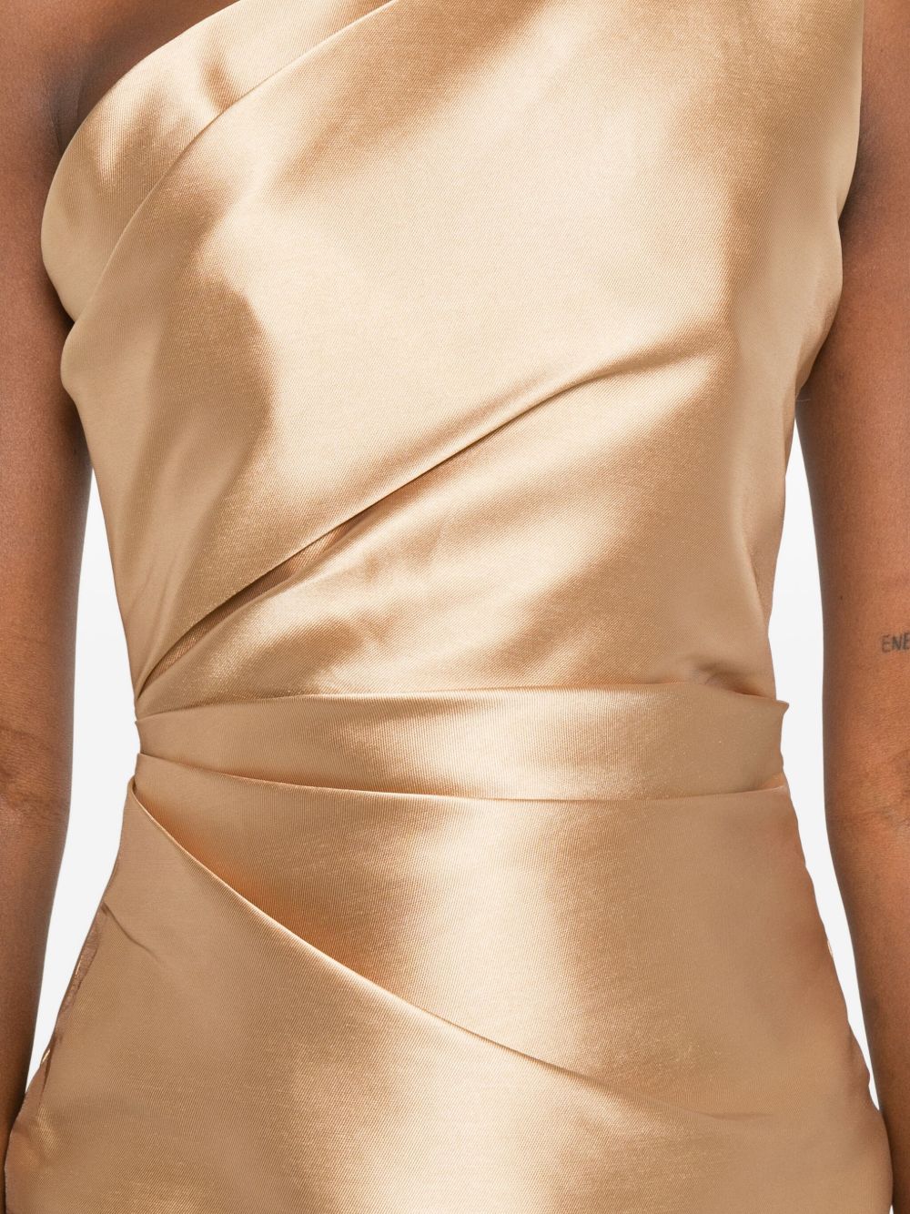 Solace London One-Shoulder Maxi Dress Golden Golden