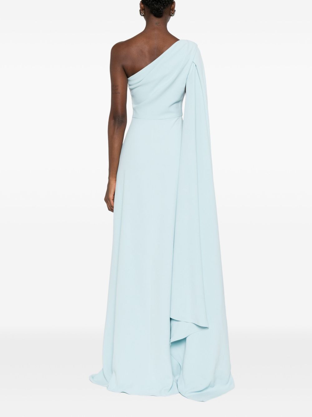 Solace London One-Shoulder Clear Blue Maxi Dress Clear Blue